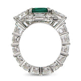 EMERALD AND DIAMOND RING - ALL RINGS