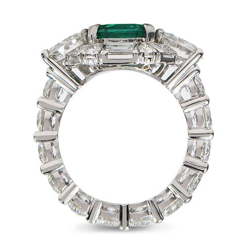 EMERALD AND DIAMOND RING - ALL RINGS
