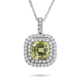 PASTEL YELLOW SAPPHIRE AND DIAMOND NECKLACE -