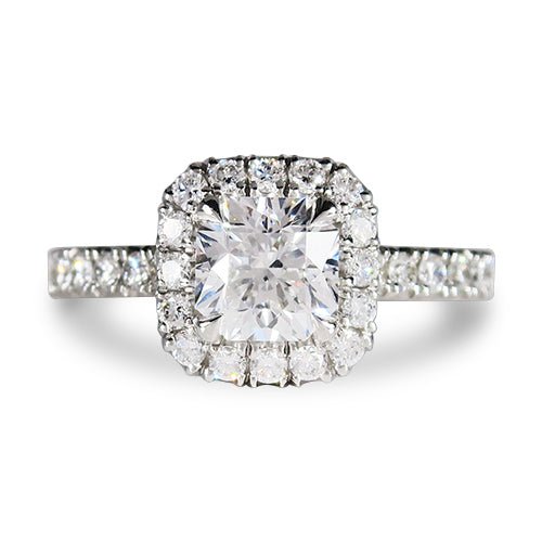 RADIANT CUT DIAMOND HALO ENGAGEMENT RING. - ALL RINGS