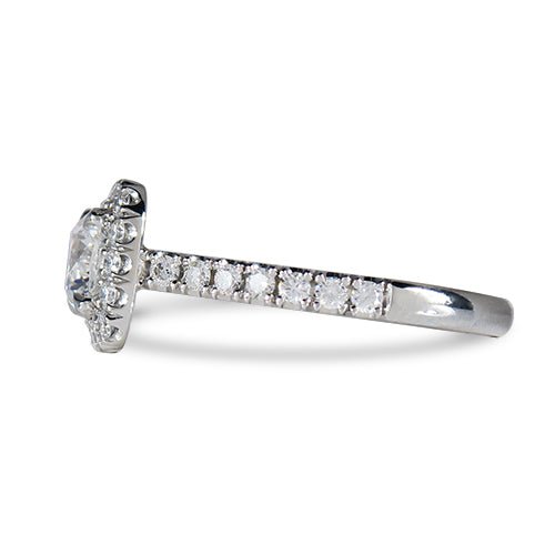 RADIANT CUT DIAMOND HALO ENGAGEMENT RING. - ALL RINGS