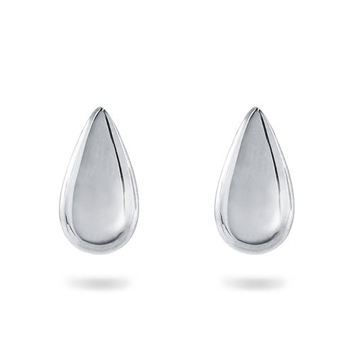 TEAR DROP STUD EARRINGS IN STERLING SILVER - EARRINGS
