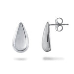 TEAR DROP STUD EARRINGS IN STERLING SILVER - EARRINGS