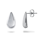 TEAR DROP STUD EARRINGS IN STERLING SILVER - EARRINGS