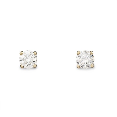 DIAMOND SCREWBACK STUD EARRINGS IN YELLOW GOLD - EARRINGS