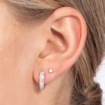 DAINTY DIAMOND STUDS IN WHITE GOLD - EARRINGS