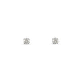 DAINTY DIAMOND STUDS IN WHITE GOLD - EARRINGS