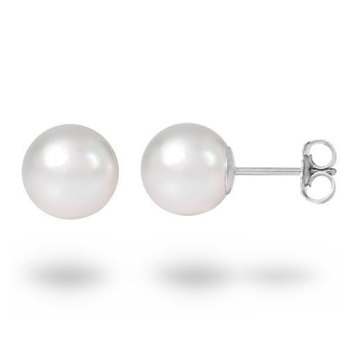 AKOYA PEARL STUD EARRINGS IN WHITE GOLD - EARRINGS