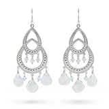 CHANDELIER MOONSTONE EARRINGS IN STERLING SILVER - EARRINGS