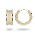 CONCAVE HOOPS IN YELLOW GOLD - EARRINGS