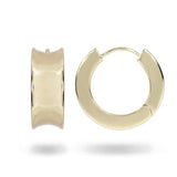 CONCAVE HOOPS IN YELLOW GOLD - EARRINGS