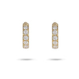 DIAMOND HUGGIE EARRINGS IN YELLOW GOLD - EARRINGS