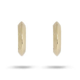 KNIFE EDGE HUGGIE EARRING IN YELLOW GOLD - EARRINGS