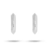 KNIFE EDGE HUGGIE EARRING IN STERLING SILVER - EARRINGS