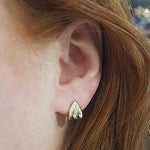 PRIMROSE PETAL SMALL HOOPS IN YELLOW GOLD - EARRINGS