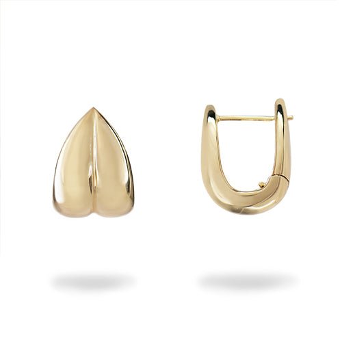 PRIMROSE PETAL SMALL HOOPS IN YELLOW GOLD - EARRINGS