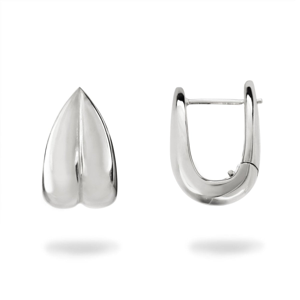 PRIMROSE PETAL LARGE HOOPS IN STERLING SILVER - EARRINGS