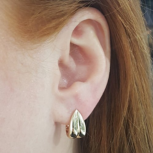 PRIMROSE PETAL LARGE HOOPS IN YELLOW GOLD - EARRINGS