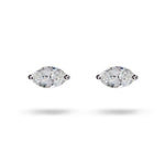MARQUISE DIAMOND STUD EARRINGS IN WHITE GOLD - EARRINGS
