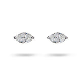 MARQUISE DIAMOND STUD EARRINGS IN WHITE GOLD - EARRINGS