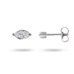 MARQUISE DIAMOND STUD EARRINGS IN WHITE GOLD - EARRINGS