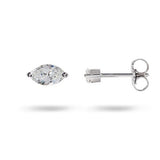 MARQUISE DIAMOND STUD EARRINGS IN WHITE GOLD - EARRINGS