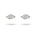 MARQUISE DIAMOND STUD EARRINGS IN YELLOW GOLD - EARRINGS