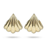 SCALLOPED HOOP EARRINGS IN YELLOW GOLD - EARRINGS