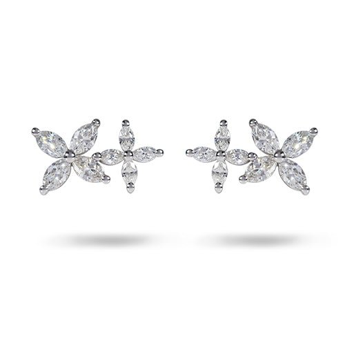 LILAC EARRING WITH MARQUISE DIAMONDS IN WHITE GOLD - NECKLACES