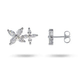 LILAC EARRING WITH MARQUISE DIAMONDS IN WHITE GOLD - NECKLACES