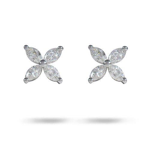 LARGE LILAC STUD IN WHITE GOLD - NECKLACES