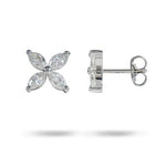 LARGE LILAC STUD IN WHITE GOLD - NECKLACES
