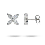 LARGE LILAC STUD IN WHITE GOLD - NECKLACES