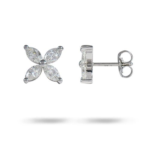 LARGE LILAC STUD IN WHITE GOLD - NECKLACES