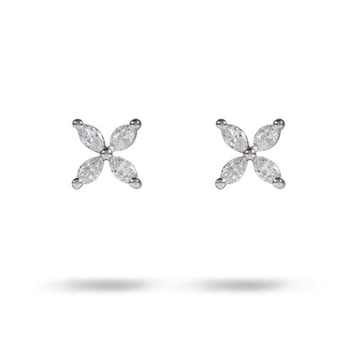 SMALL LILAC STUD IN WHITE GOLD - NECKLACES