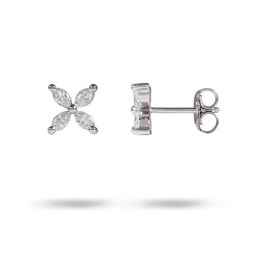 SMALL LILAC STUD IN WHITE GOLD - NECKLACES