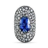 BLUE SAPPHIRE SADDLE RING -