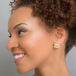 VERVE EARRINGS IN POLISHED 14 KARAT YELLOW GOLD - EARRINGS