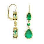 CUSTOM ELEGANT EMERALD EARRINGS -