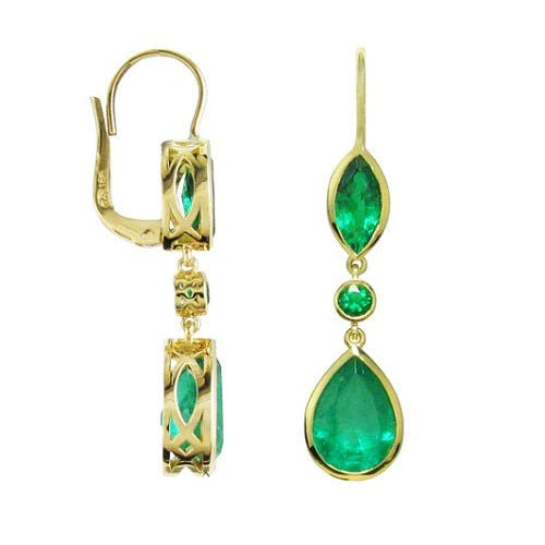 CUSTOM ELEGANT EMERALD EARRINGS -