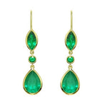 CUSTOM ELEGANT EMERALD EARRINGS -