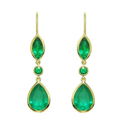 CUSTOM ELEGANT EMERALD EARRINGS -