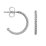 TESSA HOOP EARRINGS SMALL IN STERLING SILVER - EARRINGS