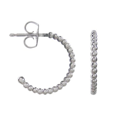 TESSA HOOP EARRINGS SMALL IN STERLING SILVER - EARRINGS
