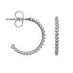 TESSA HOOP EARRINGS SMALL IN WHITE GOLD - EARRINGS