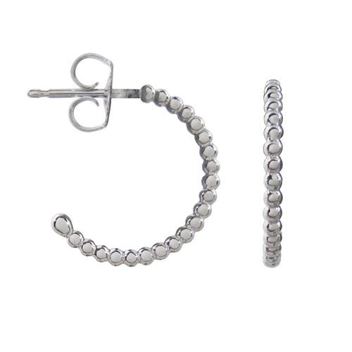TESSA HOOP EARRINGS SMALL IN WHITE GOLD - EARRINGS