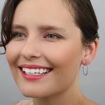 TESSA HOOP EARRINGS MEDIUM IN WHITE GOLD - EARRINGS
