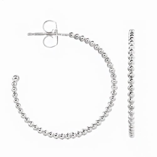 TESSA HOOP EARRINGS MEDIUM IN WHITE GOLD - EARRINGS