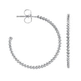 TESSA HOOP EARRINGS MEDIUM IN STERLING SILVER - EARRINGS