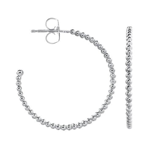 TESSA HOOP EARRINGS MEDIUM IN STERLING SILVER - EARRINGS